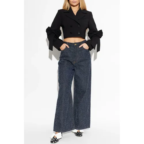 Ganni - Jackets > Blazers - Black - Ganni - Modalova