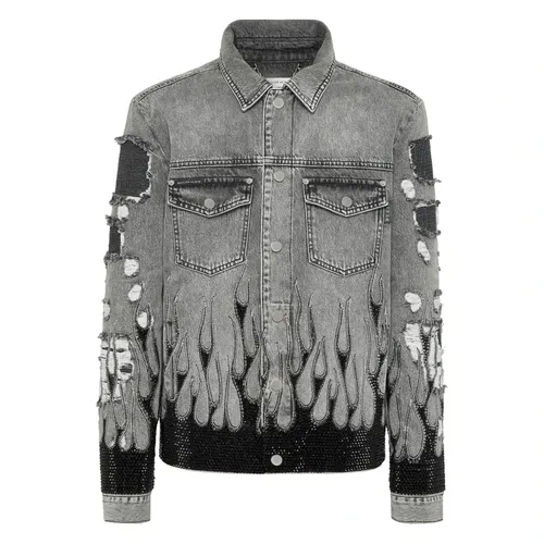 Jackets > Denim Jackets - - Philipp Plein - Modalova