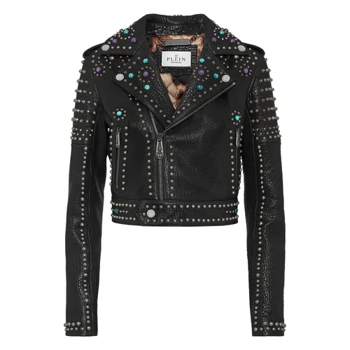 Jackets > Leather Jackets - - Philipp Plein - Modalova