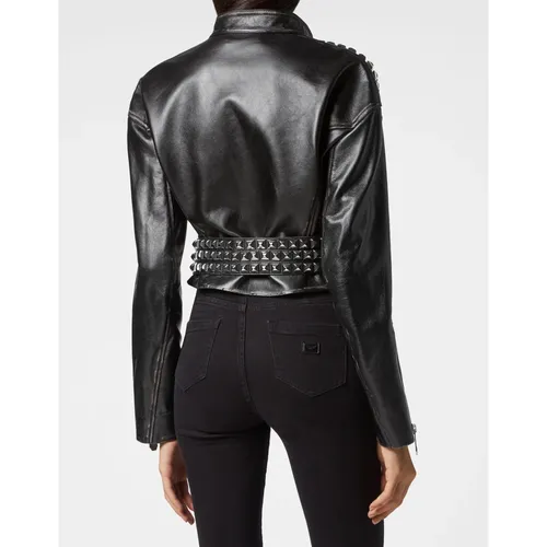 Jackets > Leather Jackets - - Philipp Plein - Modalova