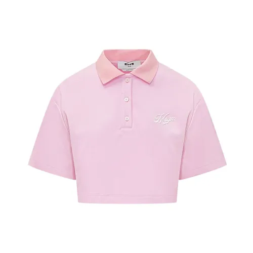 Msgm - Tops > Polo Shirts - Pink - Msgm - Modalova