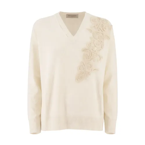 Knitwear > V-neck Knitwear - - Ermanno Scervino - Modalova