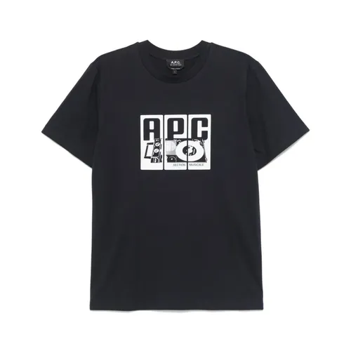 A.p.c. - Tops > T-Shirts - Blue - A.p.c. - Modalova