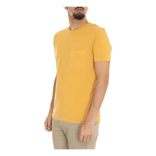 Fay - Tops > T-Shirts - Yellow - Fay - Modalova