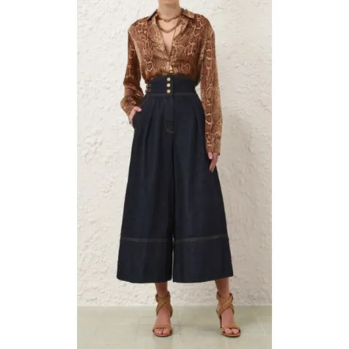Trousers > Wide Trousers - - Zimmermann - Modalova