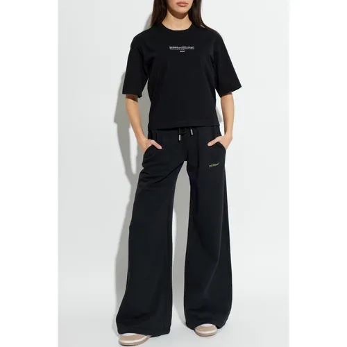 Trousers > Wide Trousers - - Off White - Modalova