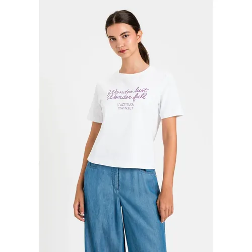 Twinset - Tops > T-Shirts - White - Twinset - Modalova