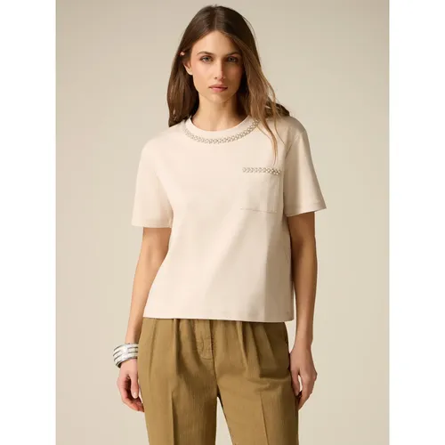 Oltre - Tops > T-Shirts - Beige - Oltre - Modalova