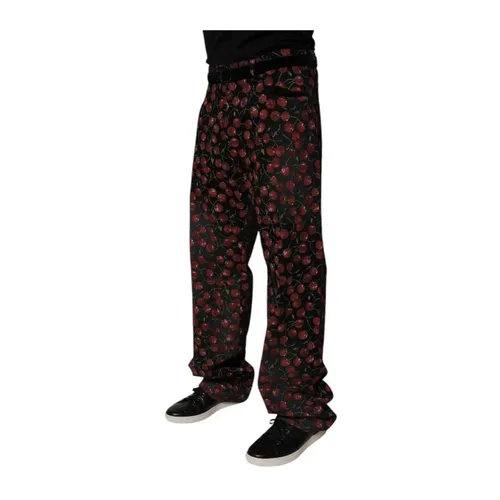 Trousers > Straight Trousers - - Dolce & Gabbana - Modalova