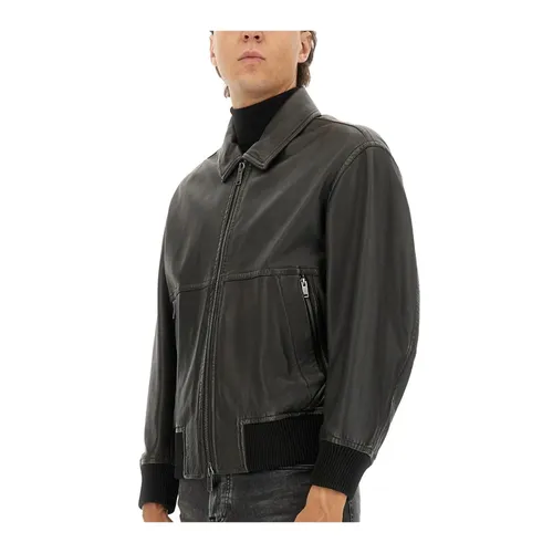 Jackets > Leather Jackets - - Hugo - Modalova
