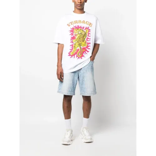 Shorts > Denim Shorts - - Versace - Modalova