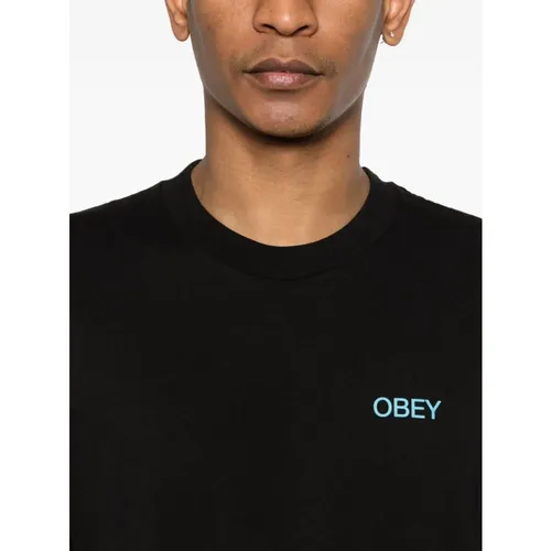 Obey - Tops > T-Shirts - Black - Obey - Modalova