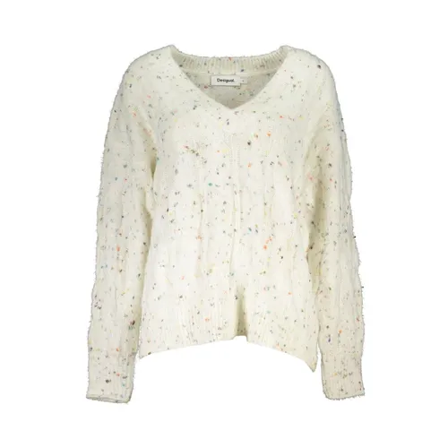 Knitwear > V-neck Knitwear - - Desigual - Modalova