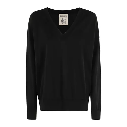 Knitwear > V-neck Knitwear - - Semicouture - Modalova