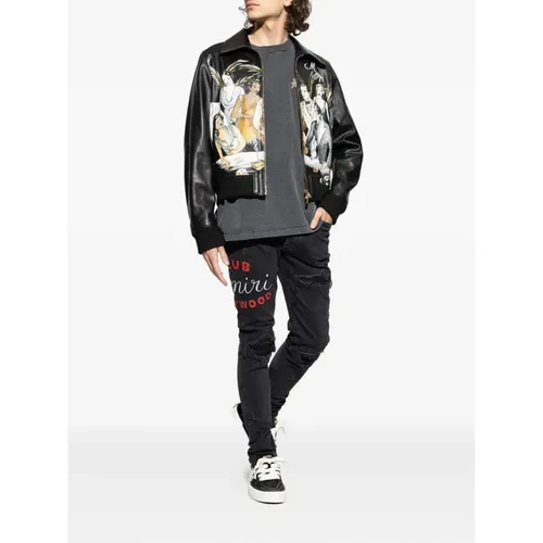 Amiri - Tops > T-Shirts - Gray - Amiri - Modalova
