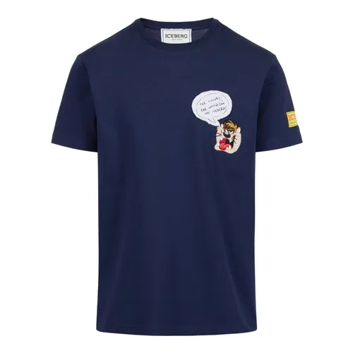 Iceberg - Tops > T-Shirts - Blue - Iceberg - Modalova