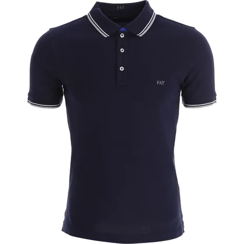 Fay - Tops > Polo Shirts - Blue - Fay - Modalova