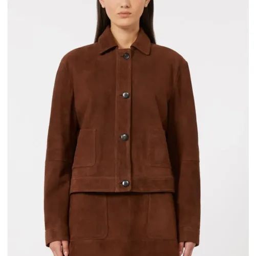 Jackets > Leather Jackets - - Max Mara - Modalova