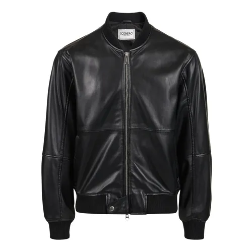 Jackets > Leather Jackets - - Iceberg - Modalova