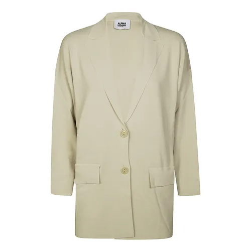 Coats > Single-Breasted Coats - - Alpha Studio - Modalova