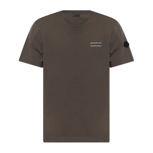 Moncler - Tops > T-Shirts - Brown - Moncler - Modalova