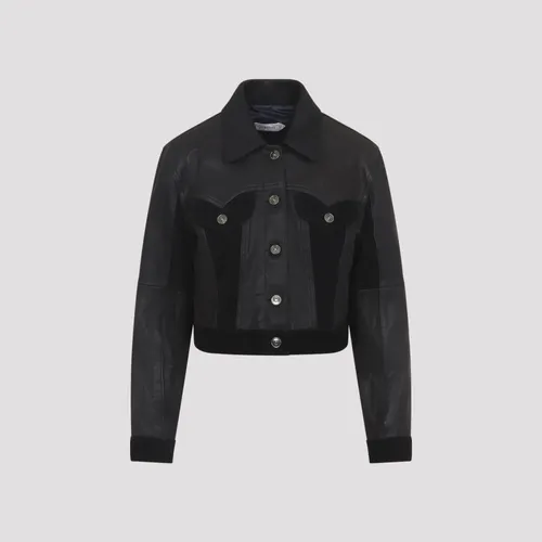Jackets > Leather Jackets - - Versace - Modalova