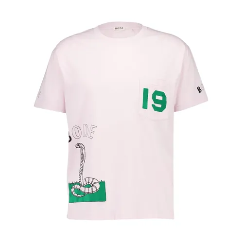 Bode - Tops > T-Shirts - Pink - Bode - Modalova
