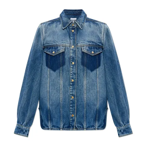 Blouses & Shirts > Denim Shirts - - Ganni - Modalova