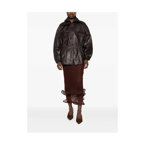 Jackets > Leather Jackets - - The Frankie Shop - Modalova
