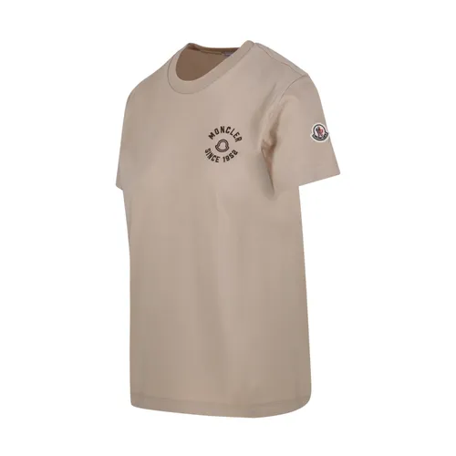 Moncler - Tops > T-Shirts - Beige - Moncler - Modalova