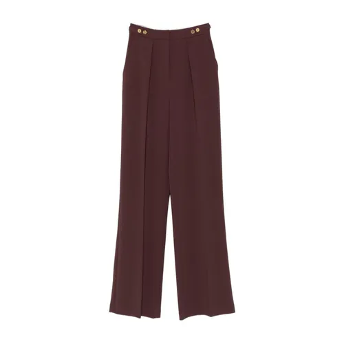Trousers > Wide Trousers - - Elisabetta Franchi - Modalova