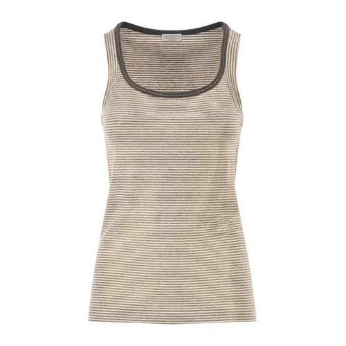 Tops > Sleeveless Tops - - Brunello Cucinelli - Modalova