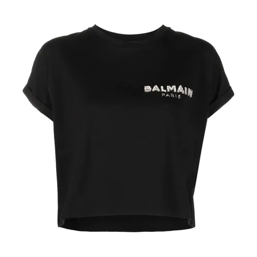 Balmain - Tops > T-Shirts - Black - Balmain - Modalova