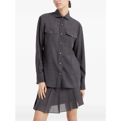 Blouses & Shirts > Shirts - - Brunello Cucinelli - Modalova