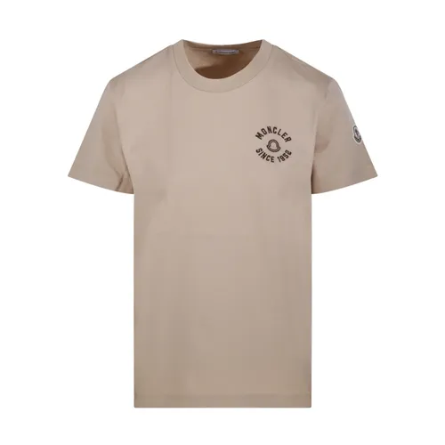 Moncler - Tops > T-Shirts - Beige - Moncler - Modalova
