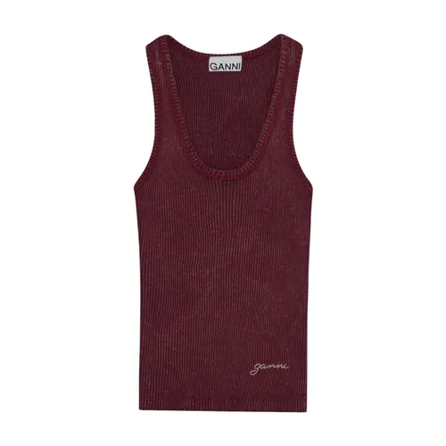 Tops > Sleeveless Tops - - Ganni - Modalova
