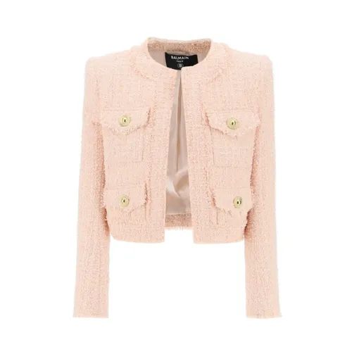 Jackets > Tweed Jackets - - Balmain - Modalova
