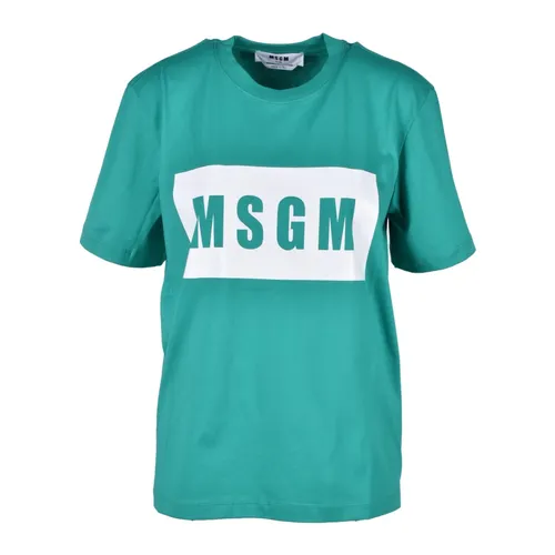 Msgm - Tops > T-Shirts - Green - Msgm - Modalova