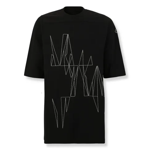 Moncler - Tops > T-Shirts - Black - Moncler - Modalova