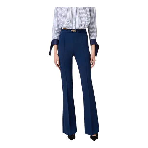 Trousers > Wide Trousers - - Elisabetta Franchi - Modalova