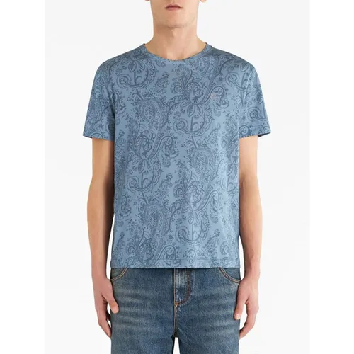 Etro - Tops > T-Shirts - Blue - Etro - Modalova