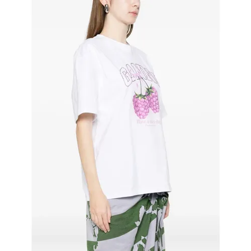 Ganni - Tops > T-Shirts - White - Ganni - Modalova