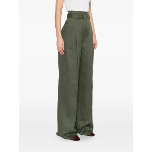 Trousers > Wide Trousers - - Max Mara Studio - Modalova