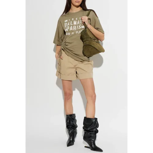 Balmain - Tops > T-Shirts - Green - Balmain - Modalova