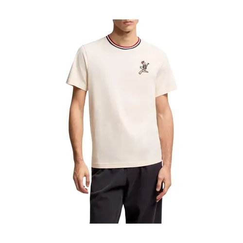 Moncler - Tops > T-Shirts - Beige - Moncler - Modalova