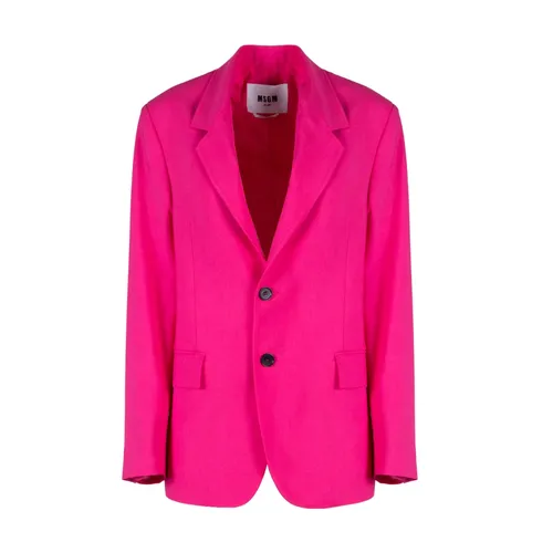 Msgm - Jackets > Blazers - Pink - Msgm - Modalova