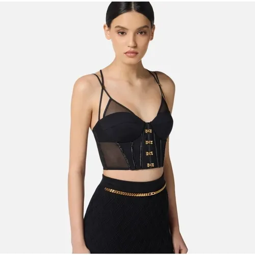 Tops > Sleeveless Tops - - Elisabetta Franchi - Modalova