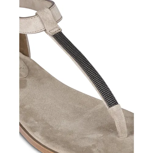 Shoes > Sandals > Flat Sandals - - Brunello Cucinelli - Modalova