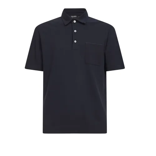 Zegna - Tops > Polo Shirts - Blue - Zegna - Modalova