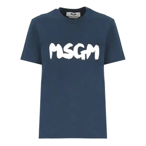 Msgm - Tops > T-Shirts - Blue - Msgm - Modalova